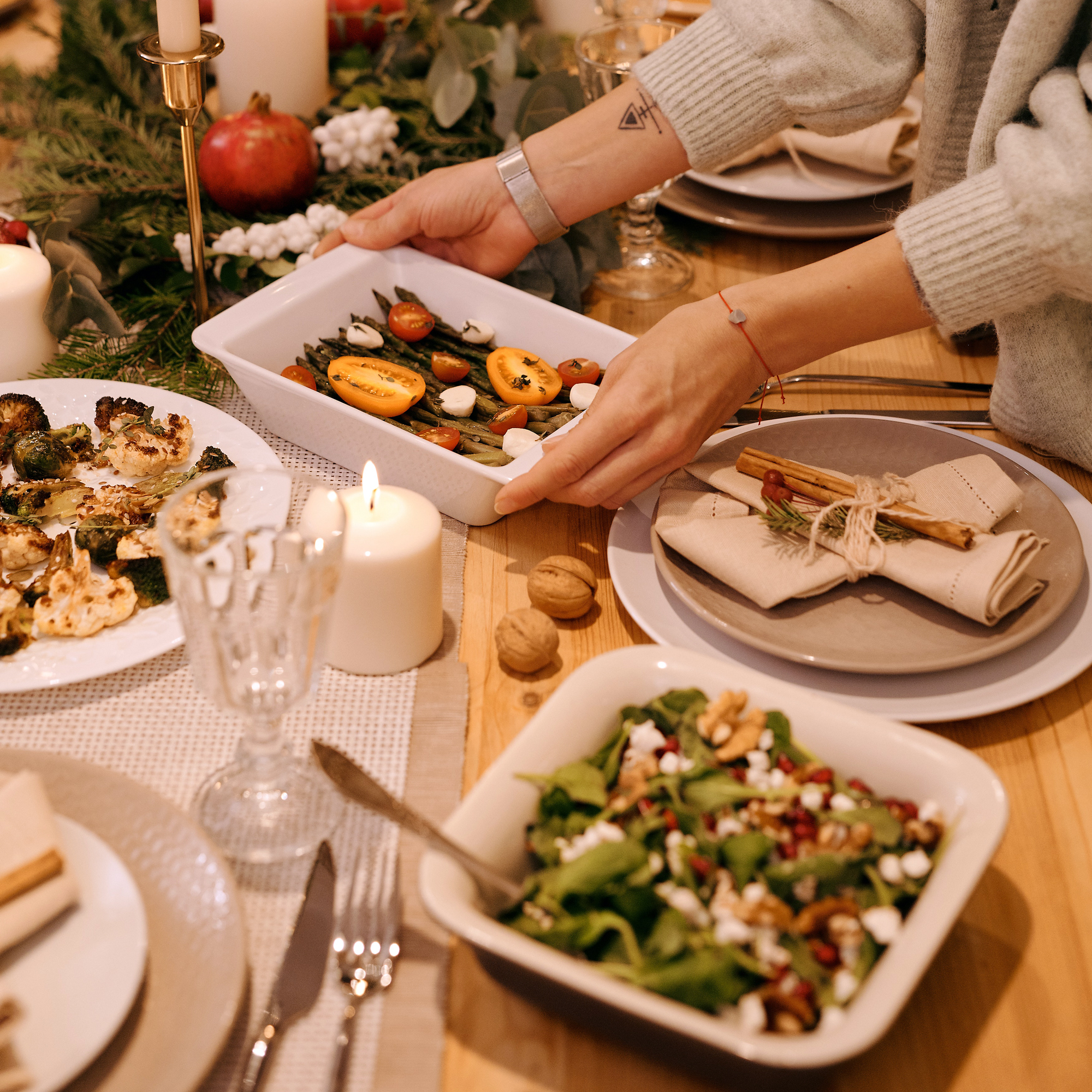 Actual item may vary from image shown Person serving food for dinner.